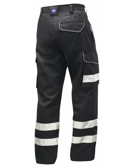 Leo Ilfracombe Cargo Pants Black - Delovne obleke - Delovne Obleke Močnejše postave
