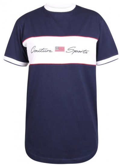 D555 Cullen T-shirt Navy - Kratke Majice - Moške kratke majice za močnejše postave