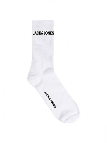 Jack & Jones Basic Logo Teniške nogavice Bela 5-pack - Spodnje perilo & kopalne hlače - Moško Spodnje Perilo za močnejše postave