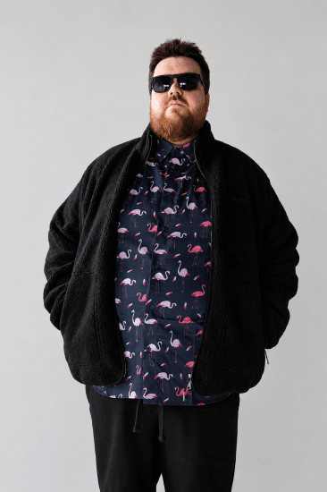 Jack & Jones Norrebro Teddy Jacket Black - Jakne - Moške bunde za Močnejše Postave