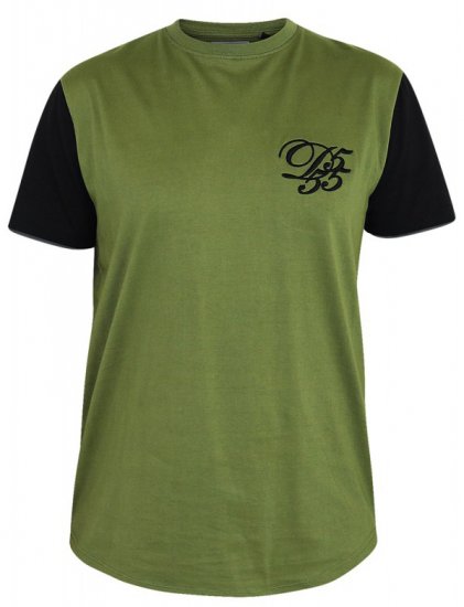 D555 Demarcus Couture T-shirt Khaki - Kratke Majice - Moške kratke majice za močnejše postave