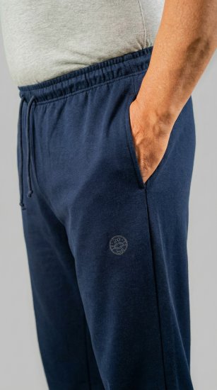 20 Nodi Grecale Stretch Fleece Cotton Sports Pants with Enzyme and Soft Touch Treatment Navy - Trenirke & kratke trenirke - Moške Trenirke za Močnejše Postave