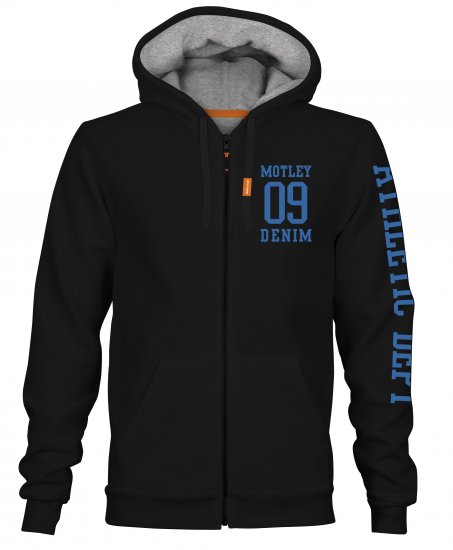 Motley Denim Ealing Hoodie Black - Puloverji & jopice - Moški Puloverji & Jopice za Močnejše Postave