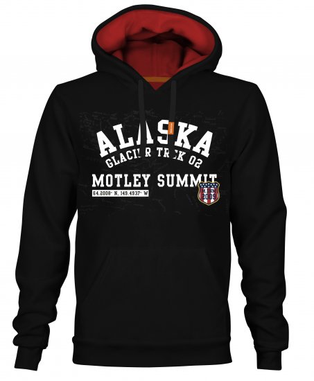 Motley Denim Elland Hoodie Black - Puloverji & jopice - Moški Puloverji & Jopice za Močnejše Postave