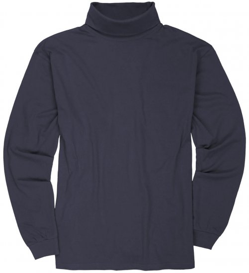 Adamo Fabio Comfort fit Turtleneck Long sleeve T-shirt Charcoal - Kratke Majice - Moške kratke majice za močnejše postave