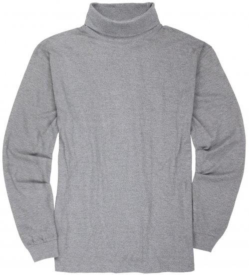 Adamo Fabio Comfort fit Turtleneck Long sleeve T-shirt Grey - Kratke Majice - Moške kratke majice za močnejše postave