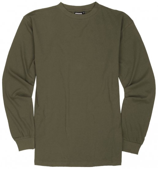 Adamo Floyd Comfort fit Long sleeve T-shirt Khaki - Kratke Majice - Moške kratke majice za močnejše postave