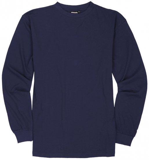Adamo Floyd Comfort fit Long sleeve T-shirt Navy - Kratke Majice - Moške kratke majice za močnejše postave