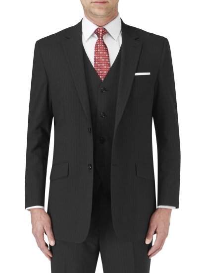 Skopes Darwin Suit jacket Black stripe - Obleke - Velike številke oblek za moške