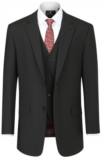 Skopes Darwin Suit jacket Black stripe - Obleke - Velike številke oblek za moške