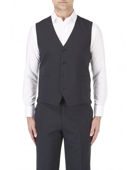 Skopes Darwin Waistcoat Black stripe - Obleke - Velike številke oblek za moške