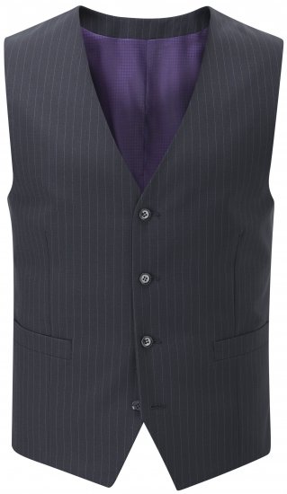 Skopes Darwin Waistcoat Black stripe - Obleke - Velike številke oblek za moške