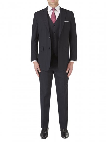 Skopes Darwin Waistcoat Black stripe - Obleke - Velike številke oblek za moške