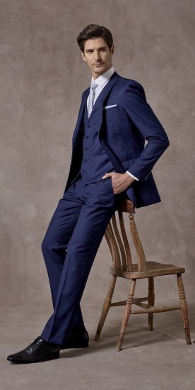 Skopes Kennedy Suit jacket Royal Blue - Obleke - Velike številke oblek za moške