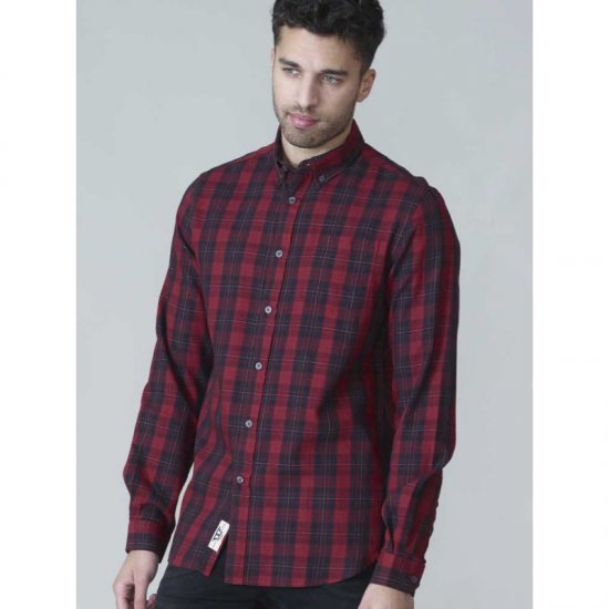 D555 Theo Long Sleeve Check Shirt - Srajce - Moške srajce za Močnejše Postave