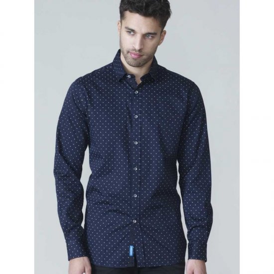 D555 Rashard Long Sleeve Printed Shirt - Srajce - Moške srajce za Močnejše Postave
