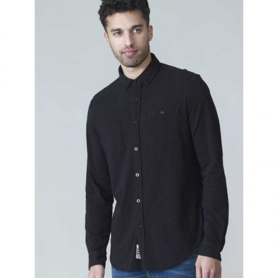 D555 Donnie Long Sleeve Jersey Shirt Black - Srajce - Moške srajce za Močnejše Postave