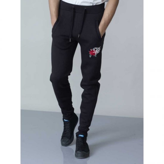 D555 Matt Fashion Sweatpants Black - Trenirke & kratke trenirke - Moške Trenirke za Močnejše Postave