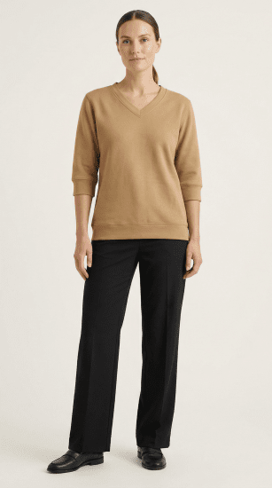 Nora Mikken GELINA Sweater Camel - OBLAČILA ZA ŽENSKE XS-XXL - 