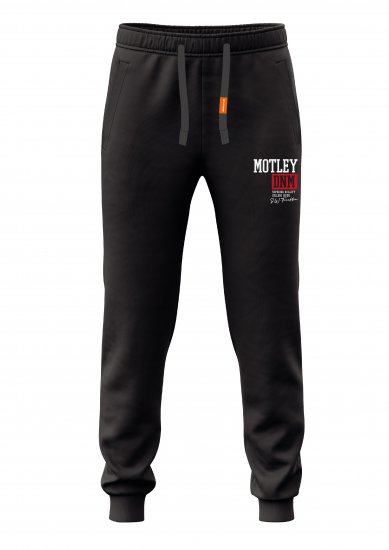 Motley Denim Glasgow Sweatpants Black - Trenirke & kratke trenirke - Moške Trenirke za Močnejše Postave
