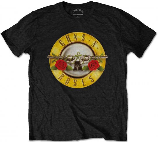 Guns N' Roses Classic logo T-shirt Black - Kratke Majice - Moške kratke majice za močnejše postave