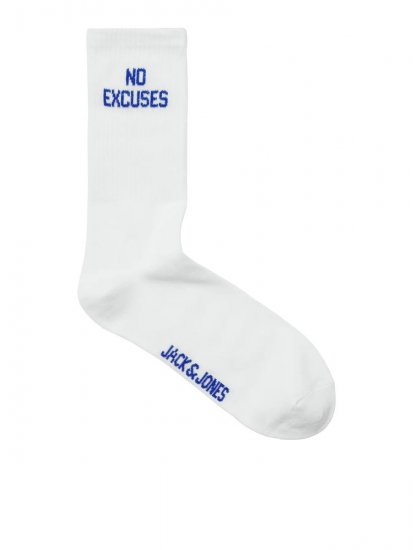 Jack & Jones Power Statements Teniške nogavice Bela 3-pack - Spodnje perilo & kopalne hlače - Moško Spodnje Perilo za močnejše postave