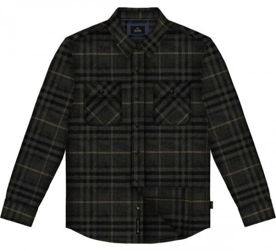 Double Outfitters GS-5233 Flanelasta srajca Črna/Siva - Srajce - Moške srajce za Močnejše Postave