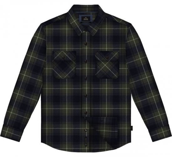 Double Outfitters GS-5233 Flanelasta srajca Olivna/Modra - Srajce - Moške srajce za Močnejše Postave