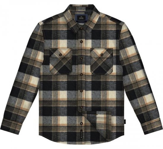 Double Outfitters GS-5233 Flanelasta srajca Mornarska/Bež - Srajce - Moške srajce za Močnejše Postave