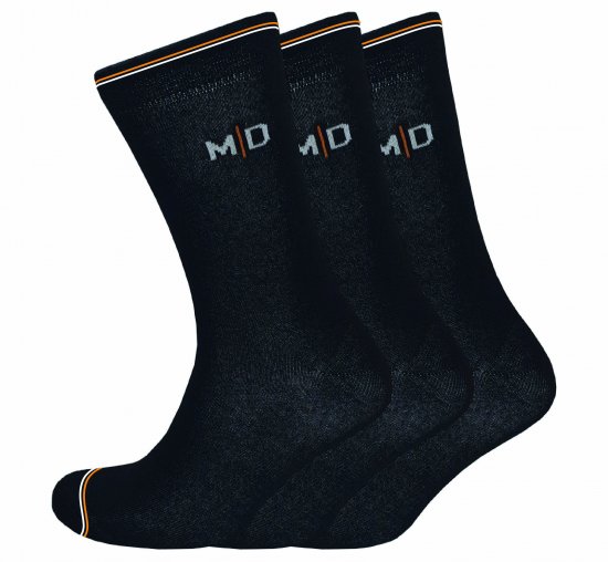 Motley Denim Harry Socks 3-Pack Black - Spodnje perilo & kopalne hlače - Moško Spodnje Perilo za močnejše postave