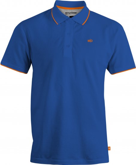Motley Denim Helsinki Polo Royal Blue - Polo majice - Moške Polo Majice za Močnejše Postave