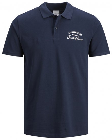 Jack & Jones JJHERO Polo Navy - Polo majice - Moške Polo Majice za Močnejše Postave