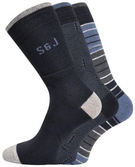 Smith & Jones Hessa 3-pack Socks (46-49) - Spodnje perilo & kopalne hlače - Moško Spodnje Perilo za močnejše postave