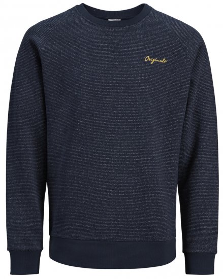 Jack & Jones Hide Sweatshirt Navy - Puloverji & jopice - Moški Puloverji & Jopice za Močnejše Postave