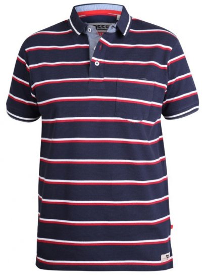 D555 Holmes Polo Navy - Polo majice - Moške Polo Majice za Močnejše Postave