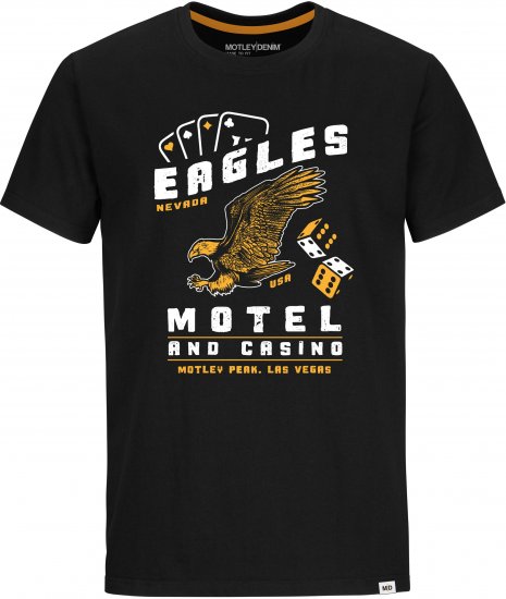 Motley Denim Holt T-Shirt Black - Kratke Majice - Moške kratke majice za močnejše postave