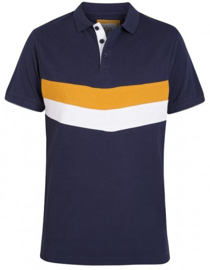 D555 Hopkins Polo Navy - Polo majice - Moške Polo Majice za Močnejše Postave