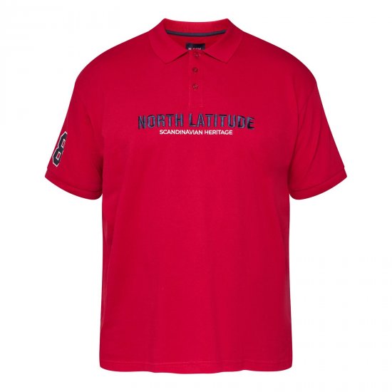 North Latitude Logo Polo Rumena/Oranžna - Polo majice - Moške Polo Majice za Močnejše Postave