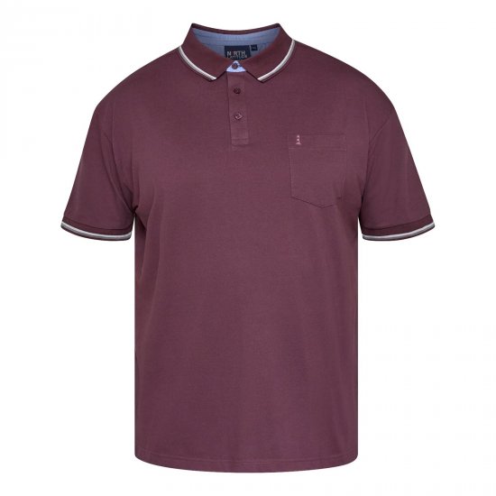 North Latitude Superflex Polo Aubergine - TALL polo majice - TALL polo majice za visoke moške