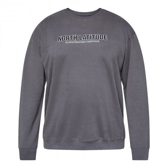 North Latitude Crewneck Sweatshirt Siva/Temno Siva - TALL puloverji - TALL puloverji in jopice s kapuco