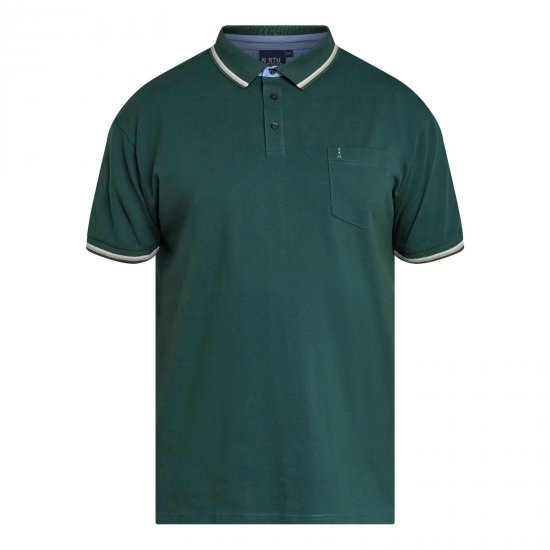 North Latitude Superflex Polo Zelena/Kaki - Polo majice - Moške Polo Majice za Močnejše Postave