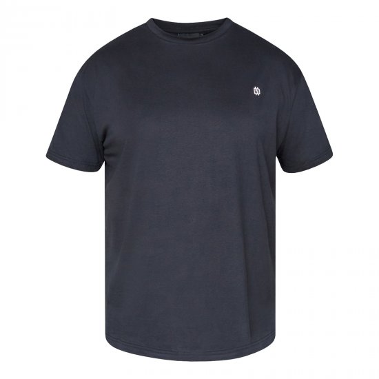 North Latitude T-Shirt With Back Print Črna - Kratke Majice - Moške kratke majice za močnejše postave
