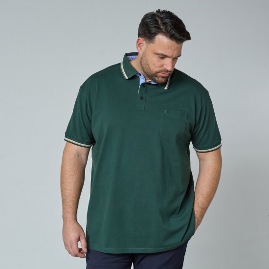North Latitude Superflex Polo Zelena/Kaki - Polo majice - Moške Polo Majice za Močnejše Postave