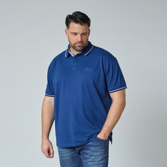 North Latitude Superflex Polo Modra - Polo majice - Moške Polo Majice za Močnejše Postave