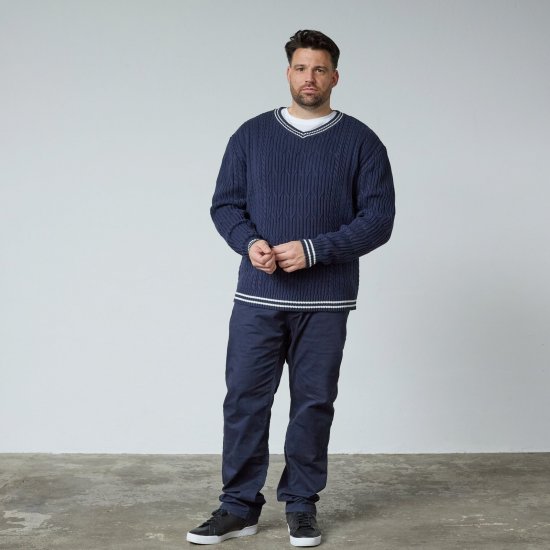 North Latitude V-Neck Knit Mornarska - TALL puloverji - TALL puloverji in jopice s kapuco