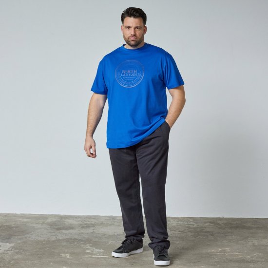 North Latitude T-Shirt Modra - TALL T-shirts - Majice za visoke moške