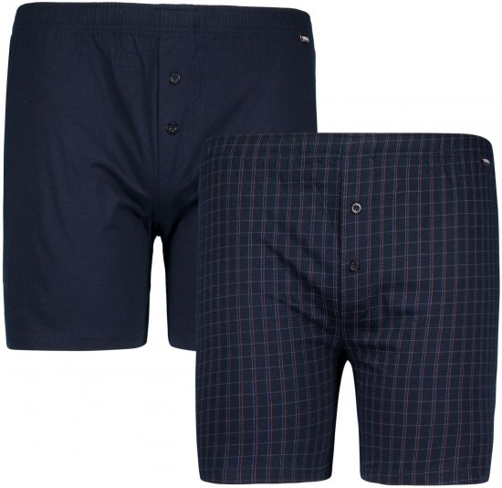 Adamo Curt Boxershorts 2-pack Navy - Spodnje perilo & kopalne hlače - Moško Spodnje Perilo za močnejše postave