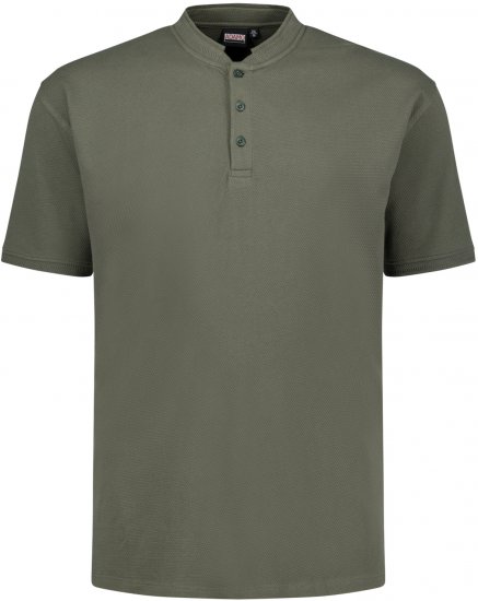 Adamo 139411 Serafino Waffelpique T-shirt Olive Green - Kratke Majice - Moške kratke majice za močnejše postave