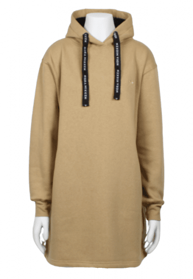 Nora Mikken KRISTINA Long Hoodie Camel - Puloverji & jopice - 