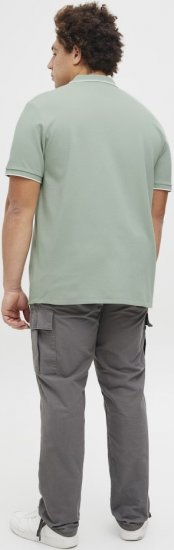 Jack & Jones AUSTIN CLASSIC Polo Iceberg Green - Polo majice - Moške Polo Majice za Močnejše Postave